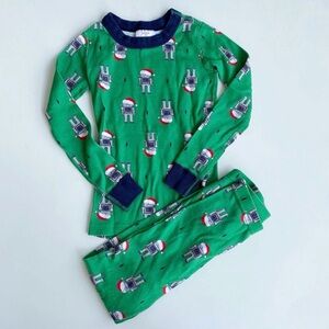 Hanna Andersson Green Robot Pajama Set